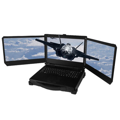 kopen 17.3 inch Triple screen militaire robuuste laptop computer core i7 12700T met Nvidia T1000 videokaart werkstation online manufacture