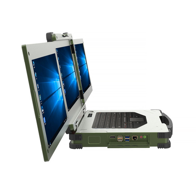 Multifunctionele robuuste pc-laptop Draagbaar 3 schermen met touchscreen