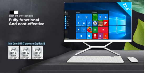 23.8 ″ allen in Één PC- Bureaucomputertouch screen I7 11700 8 Systeem van Barebone van het Kernen16mb het Slimme Geheime voorgeheugen